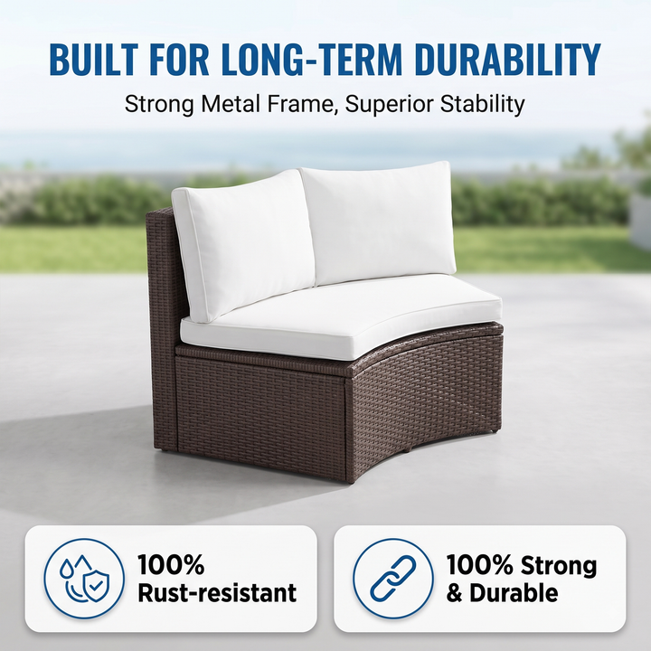Vimi Outdoor Patio Sofa Set 6 seater and 1 Center Table