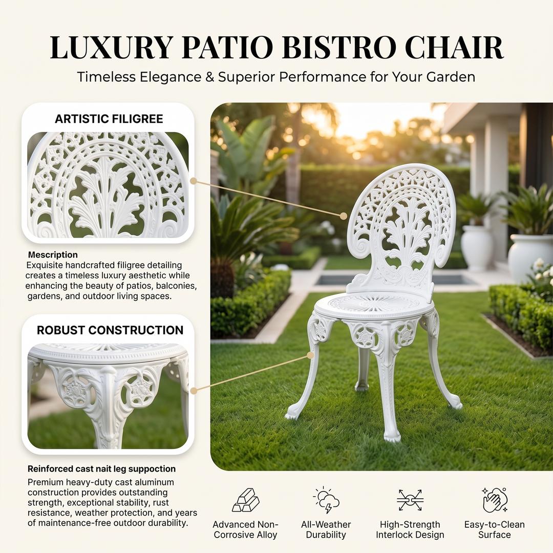 Zenck Cast Aluminium Garden Patio Single Seater Chair