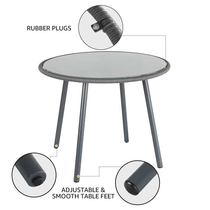 Votion Outdoor Patio Seating Set 4 Chairs and 1 Table Set