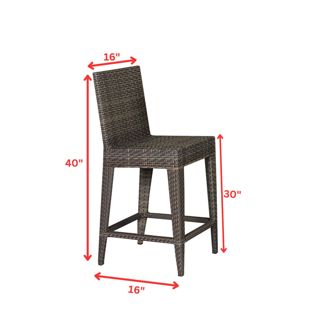 Meier Outdoor Patio Bar Sets 2 Chairs and 1 Table (Capicano)