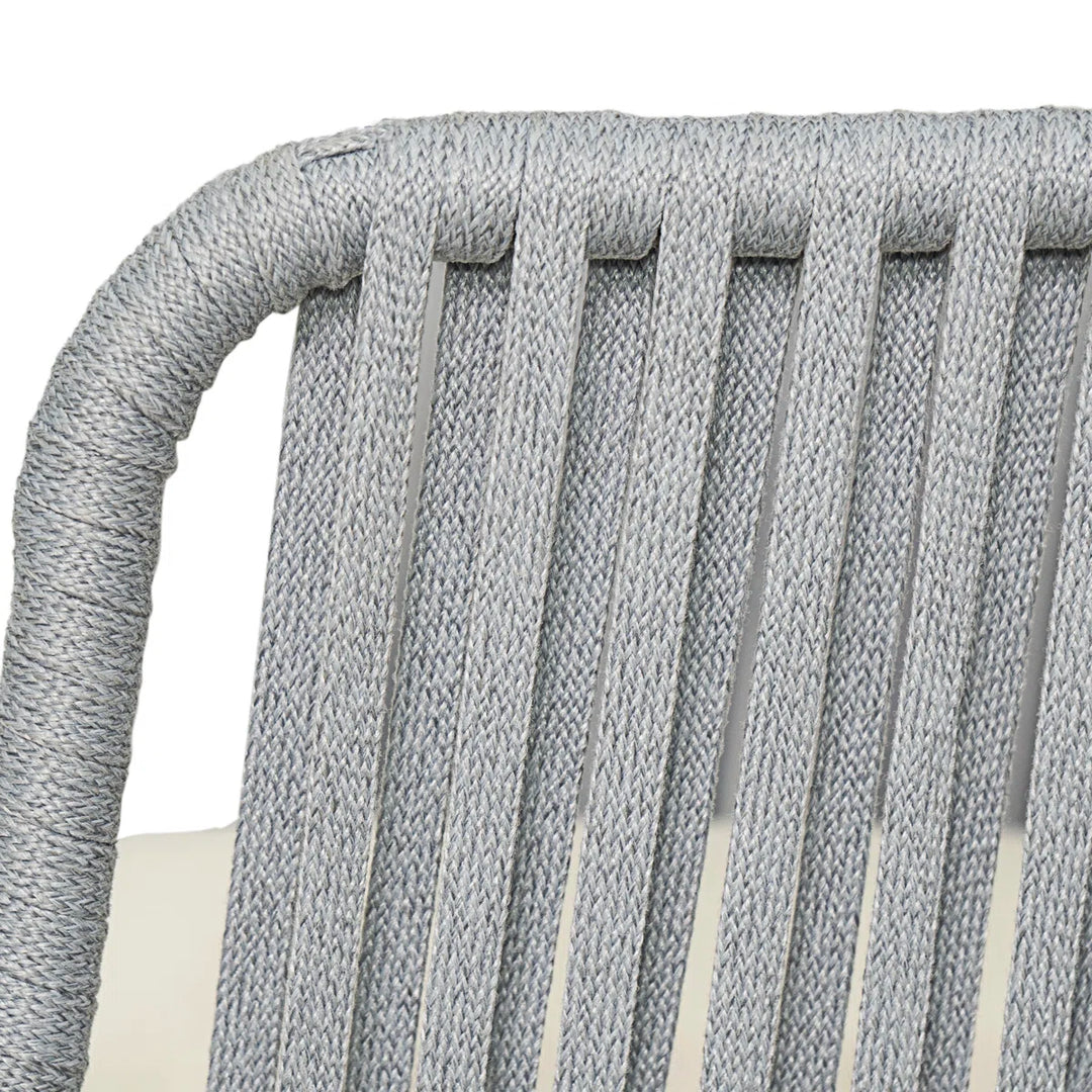 Logema Outdoor Garden Balcony Sofa Set 2 Seater,4 Single Seater With 1 Table Set, Braid & Rope (Grey + Beige)