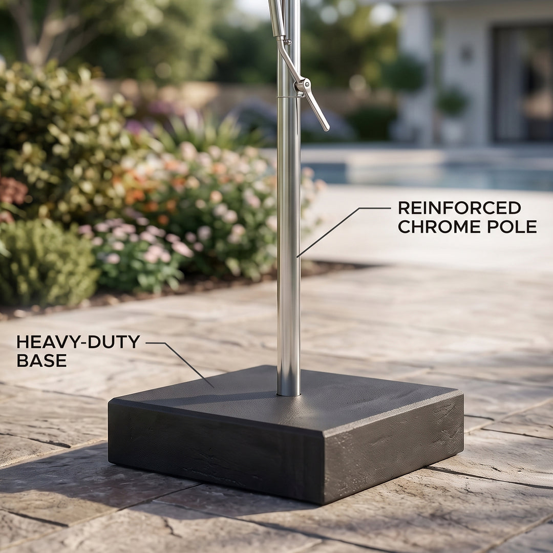 Grazia Luxury Centre Pole Garden Umbrella With Stand