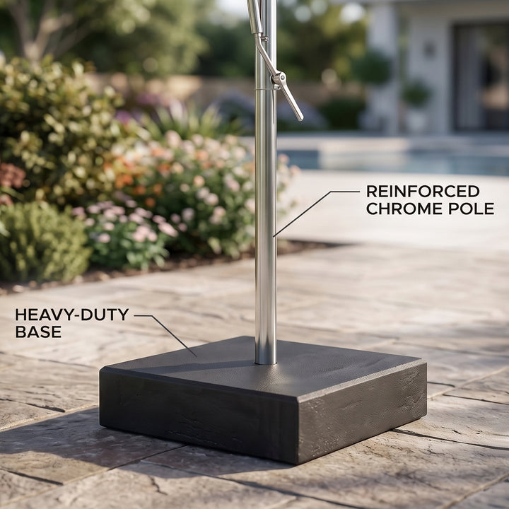 Grazia Luxury Centre Pole Garden Umbrella With Stand
