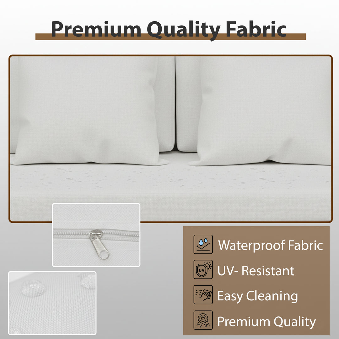 Seibi Outdoor Garden Balcony Sofa Set 2 Seater , 2 Single Seater 2 Center Table Set Braided and Rope