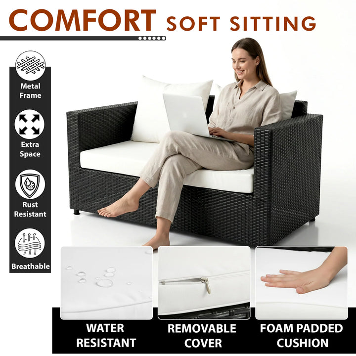 Power Outdoor Sofa Set 2 Seater , 2 Single seater and 1 Center Table Set