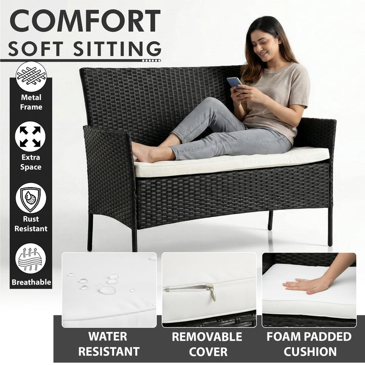 Aaru Outdoor Sofa Set 2 Seater , 2 Single seater and 1 Center Table Set