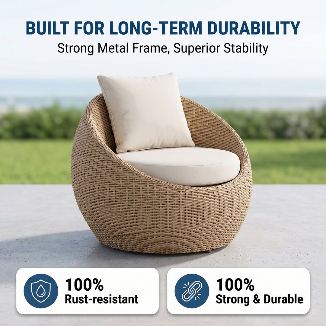 Ignazio Outdoor Sofa Set 3 Seater , 2 Single seater , 1 Side table and 1 Center Table