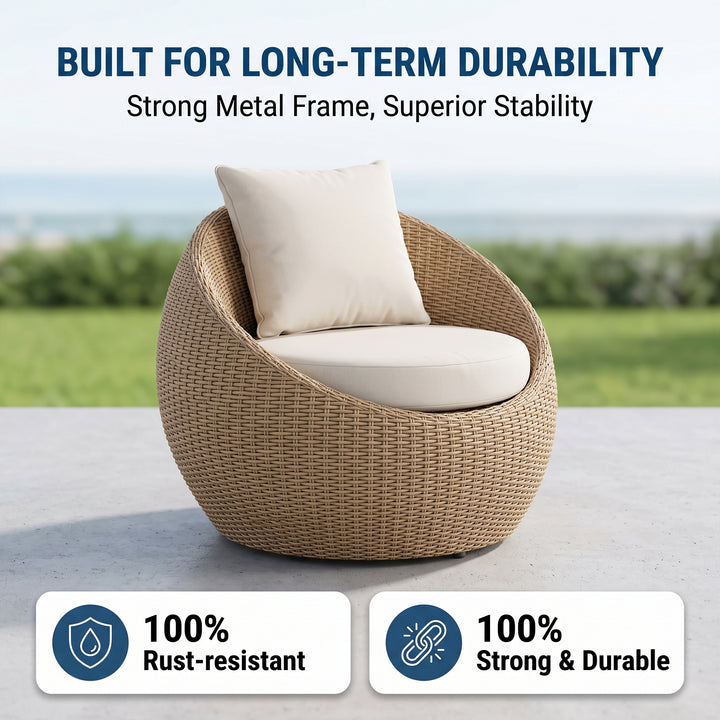 Ignazio Outdoor Sofa Set 3 Seater , 2 Single seater , 1 Side table and 1 Center Table