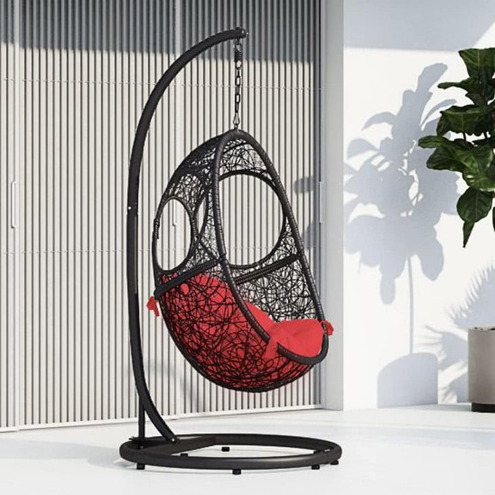 Basilio Single Seater Hanging Swing With Stand For Balcony, Garden Swing