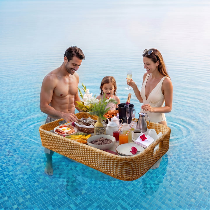 Alarico Luxury Floating Serving Tray For Swimming Pool -Honey ( Rectangle )