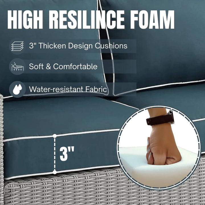 Porch Outdoor Sofa Set 2 Seater, 2 Single seater and 1 Center Table