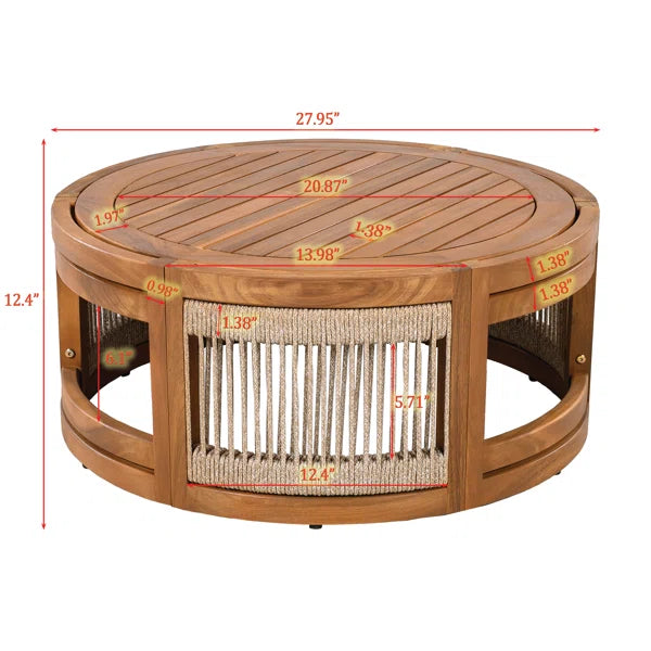 Exano Outdoor Sofa Set 2 Seater, 2 Single seater and 1 Center Table Braided & Rope