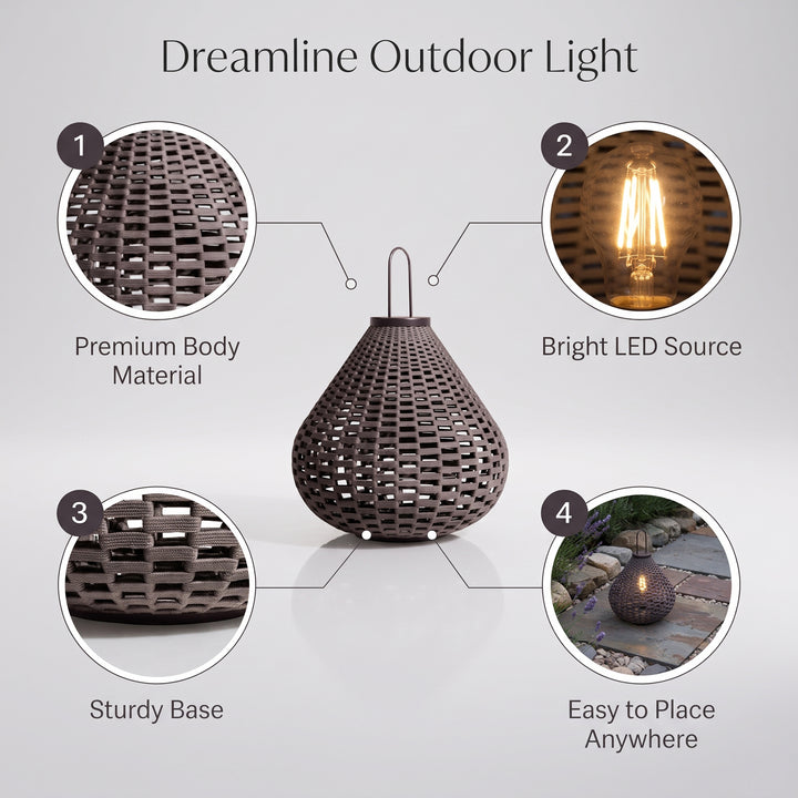 Kaori Outdoor Rope Floor Lamp (Set of 3)