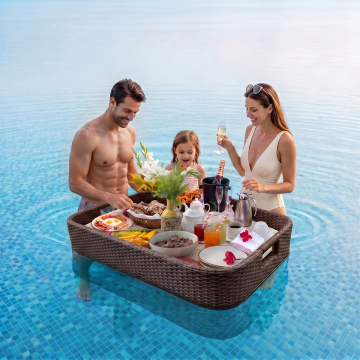 Jaime Luxury Floating Serving Tray For Swimming Pool -  Black ( Rectangle )