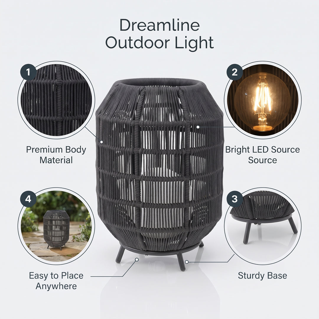 Emeric Outdoor Rope Floor Lamp