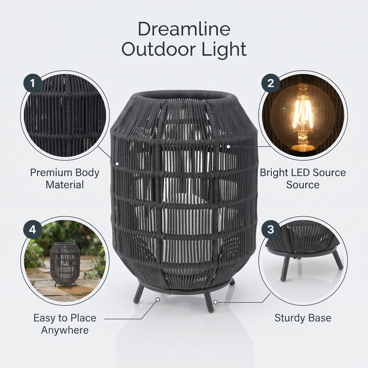 Emeric Outdoor Rope Floor Lamp