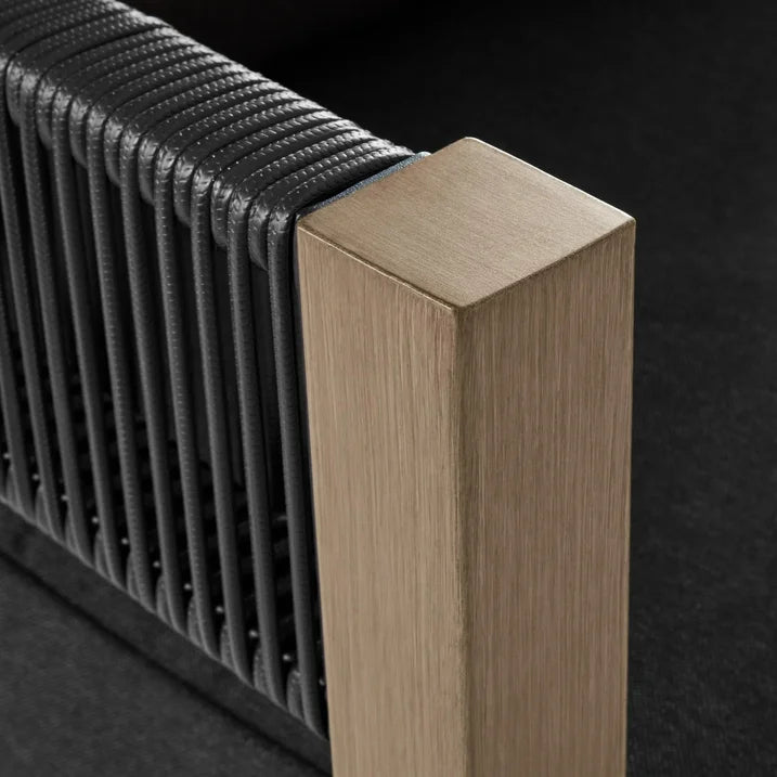 Espira Outdoor Patio Seating Set 4 Chairs and 1 Table Set (Black)