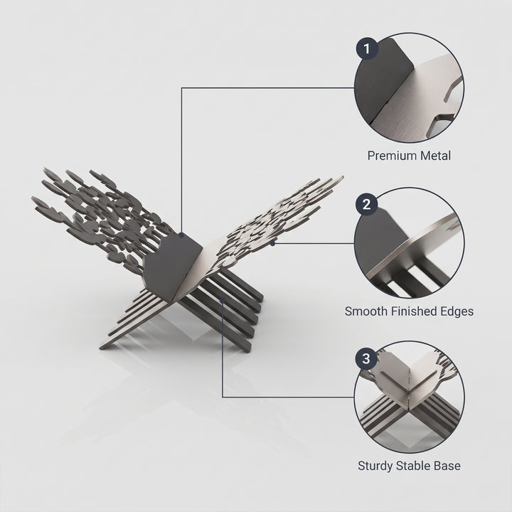 Neva Outdoor Metal Rack (Silver)