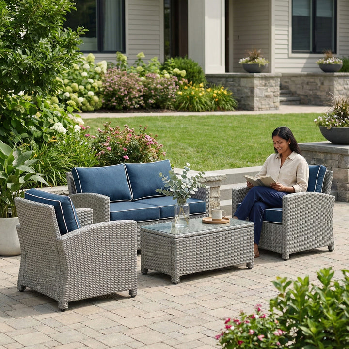 Porch Outdoor Sofa Set 2 Seater, 2 Single seater and 1 Center Table