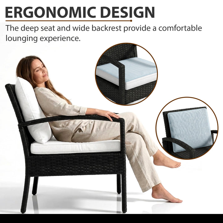 Ignacio Outdoor Patio Seating Set 2 Chairs and 1 Table Set