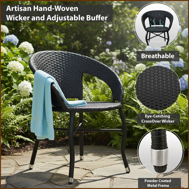 Boss Outdoor Patio Seating Set 4 Chairs and 1 Table Set