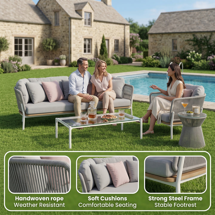 Arthur Outdoor Sofa Set 2 3 Seater sofa, 2 Single seater, 1 Small Table and 1 Center Table With 1 Side Table Set