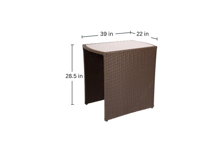Diski Outdoor Patio Seating Set 2 Chairs and 1 Table Set