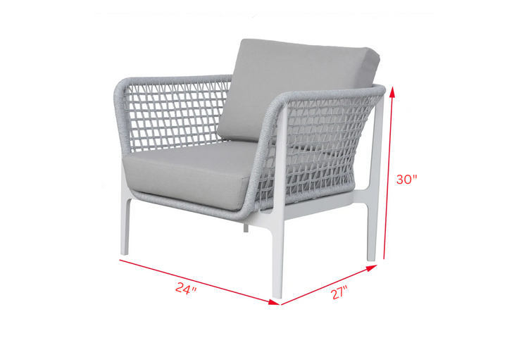 Fadad Outdoor Garden Balcony Sofa Set  3 Seater, 2 Single seater and 1 Center Table Set, Braid & Rope(Grey)
