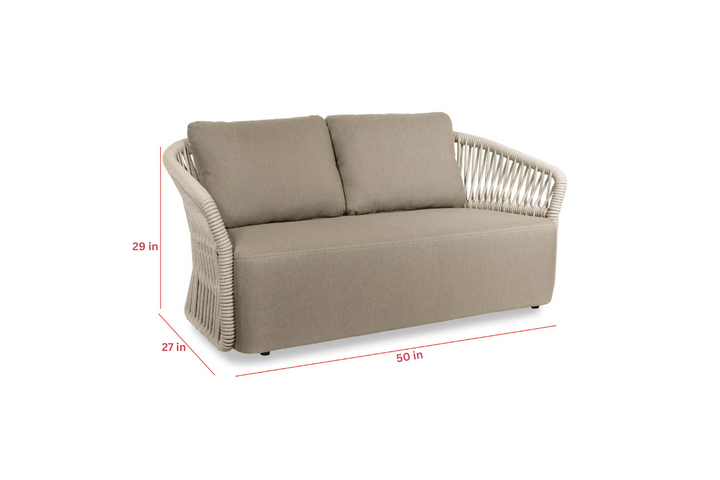 Thoma Outdoor Garden Balcony Sofa Set 2 Seater , 2 Single Seater 1 Center Table Set, Braid & Rope