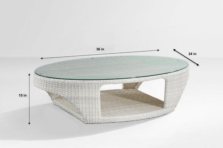 Arroz Outdoor Patio Seating Set 4 Single Seater and 1 Table Set (White)