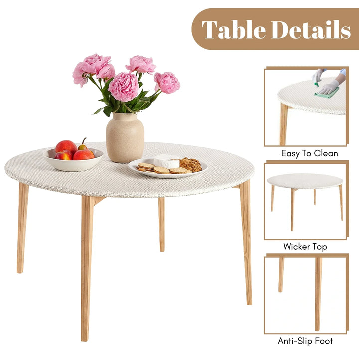 Ligna Outdoor Patio Seating Set 4 Chairs and 1 Table Set (White)