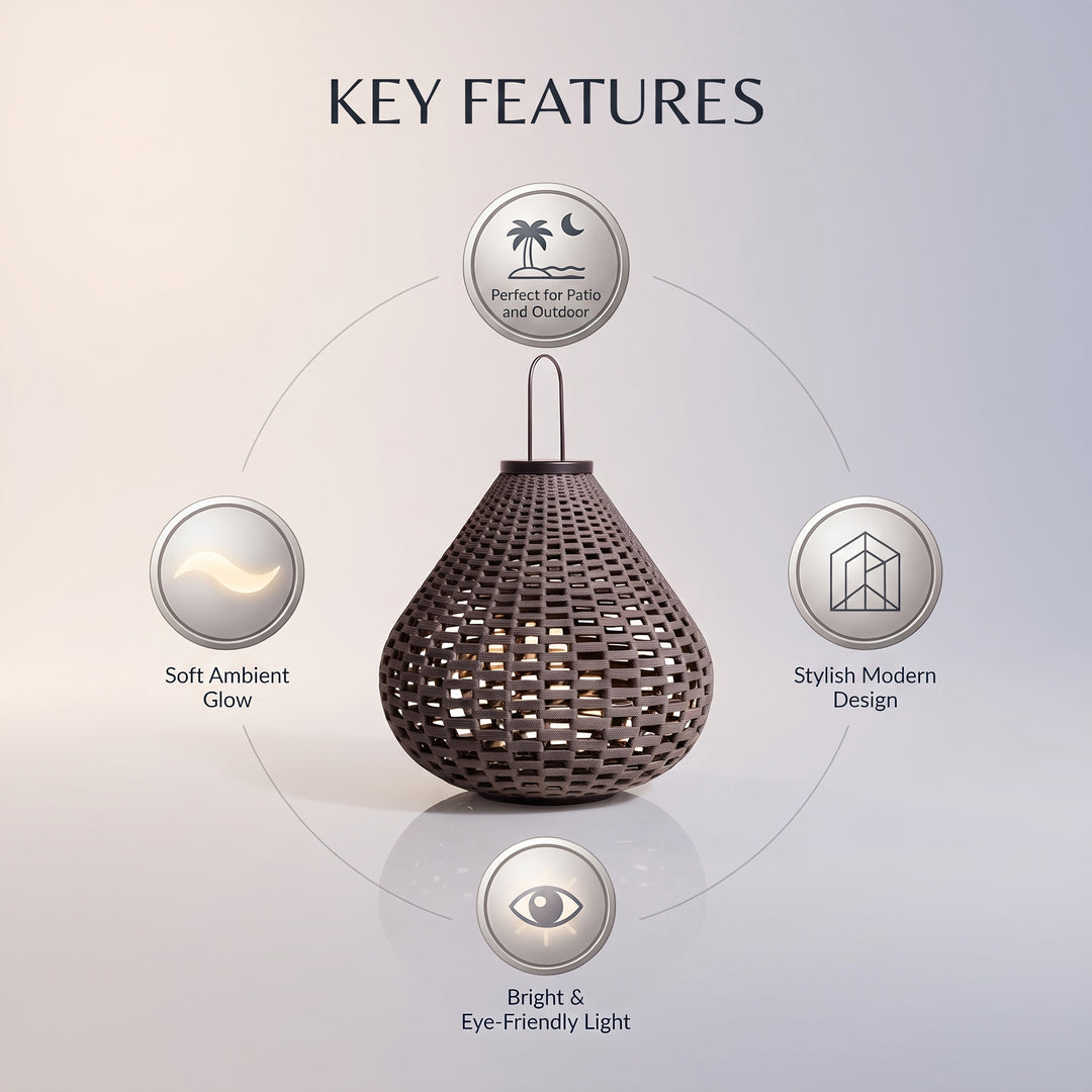 Kaori Outdoor Rope Floor Lamp (Set of 3)