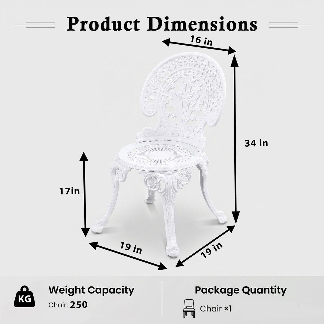 Zenck Cast Aluminium Garden Patio Single Seater Chair