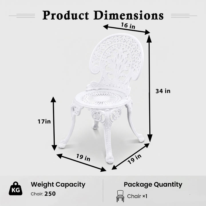 Zenck Cast Aluminium Garden Patio Single Seater Chair