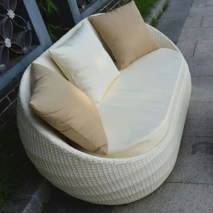 Retto Outdoor Sofa Set 2 Seater , 2 Single seater and 1 Center Table Set (White)