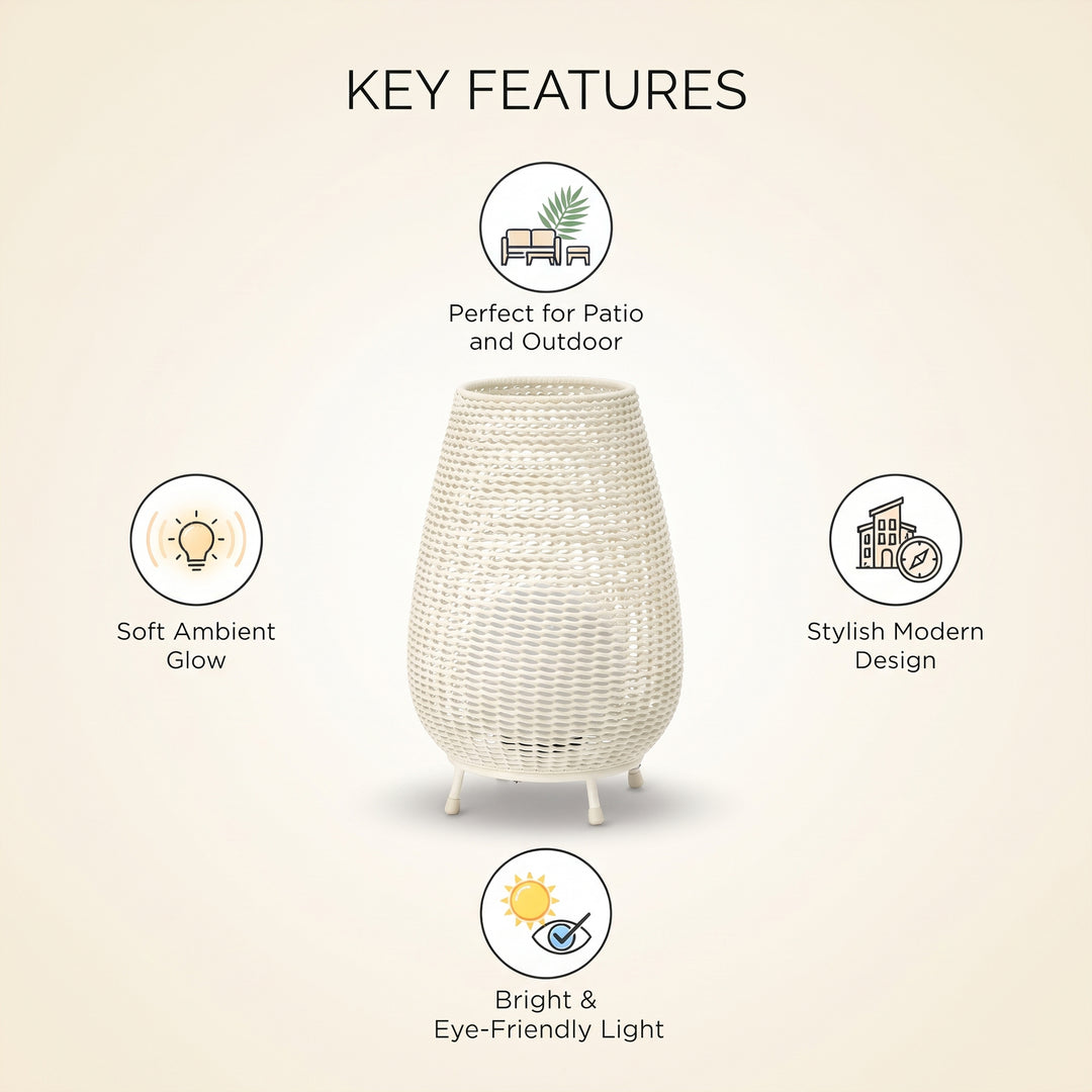 Okawa Outdoor Wicker Floor Lamp