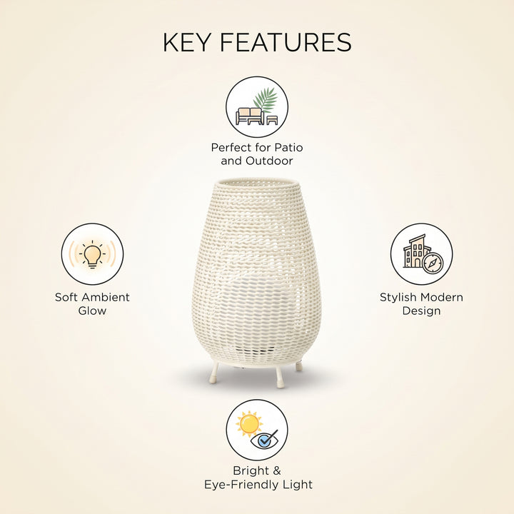 Okawa Outdoor Wicker Floor Lamp
