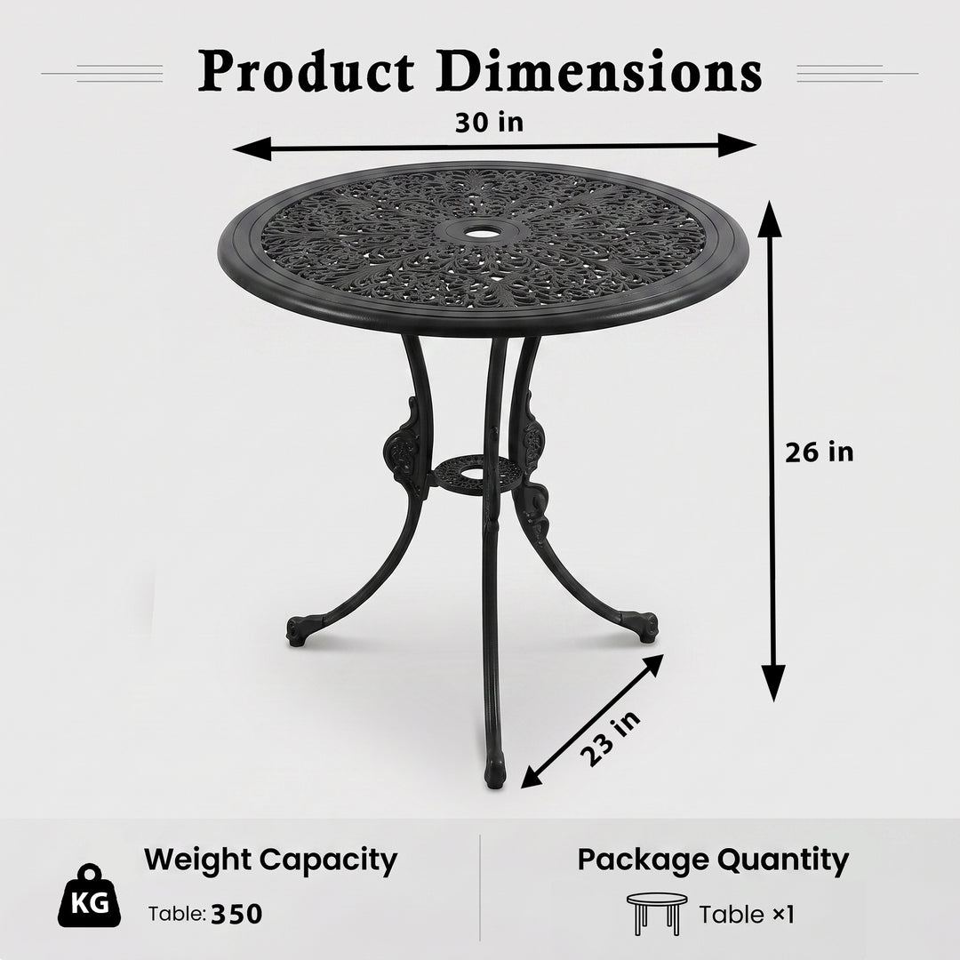 Silvia Cast Aluminium Garden Patio 1 Table Set