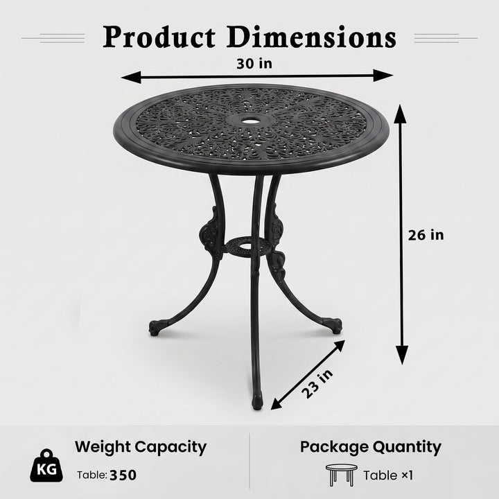 Silvia Cast Aluminium Garden Patio 1 Table Set