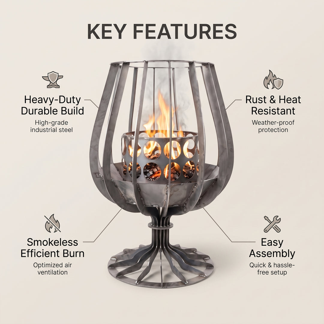 Nova Glass Shape Outdoor Fire Pits