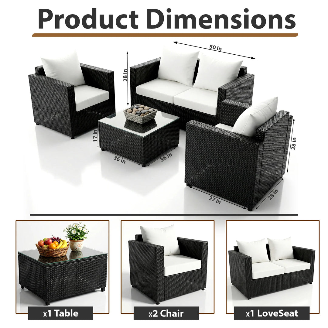 Power Outdoor Sofa Set 2 Seater , 2 Single seater and 1 Center Table Set