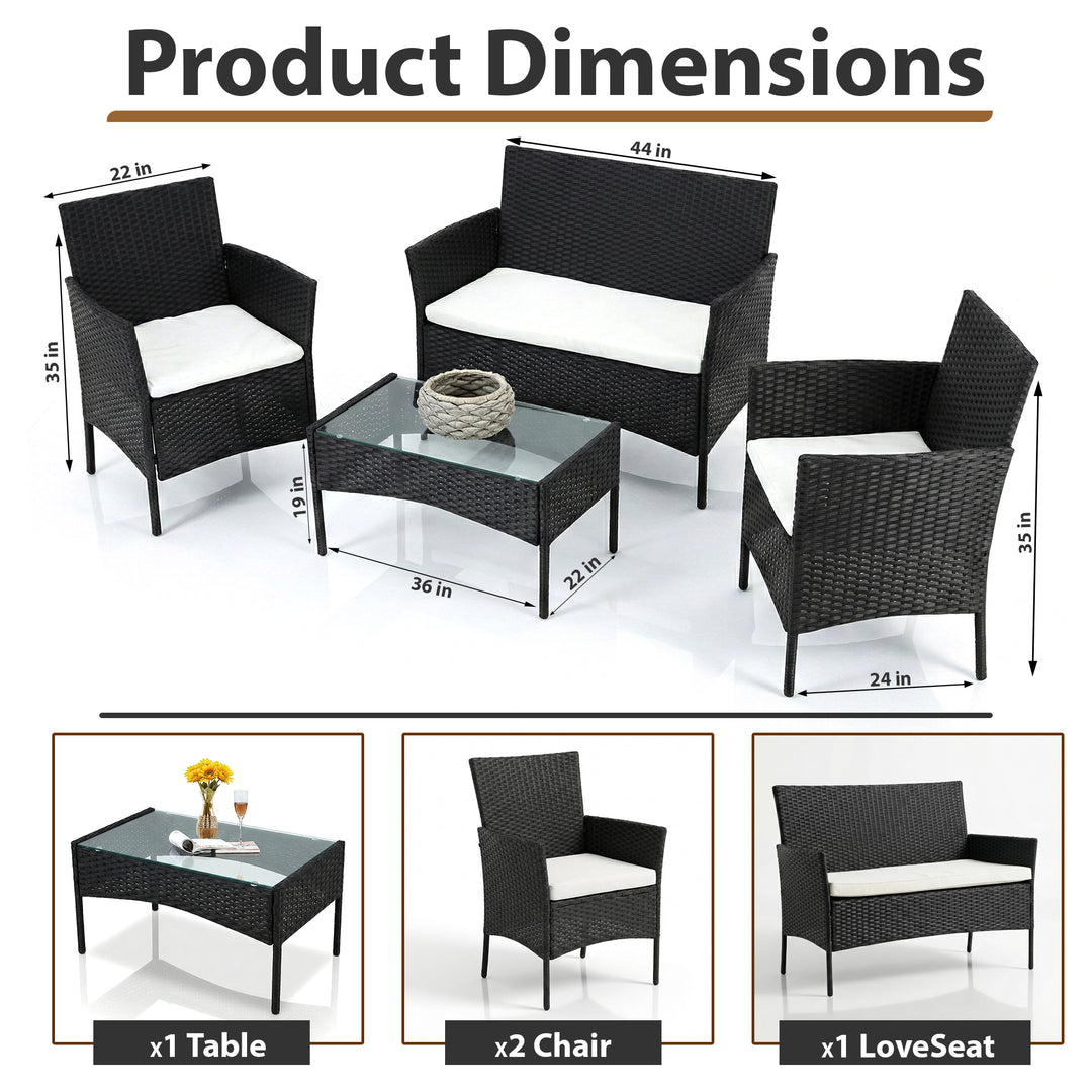 Aaru Outdoor Sofa Set 2 Seater , 2 Single seater and 1 Center Table Set