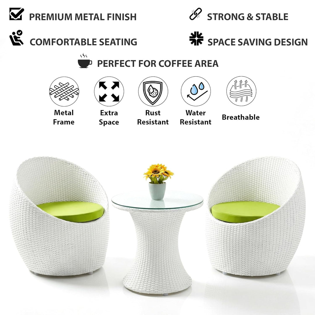 Coco Outdoor Patio Seating Set 2 Chairs and 1 Table Set
