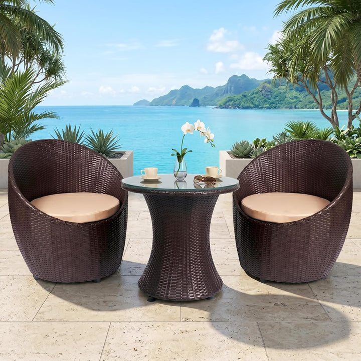 Coco Outdoor Patio Seating Set 2 Chairs and 1 Table Set