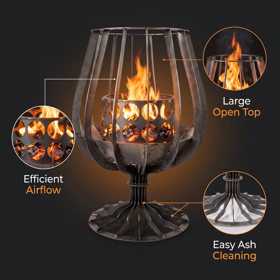 Nova Glass Shape Outdoor Fire Pits