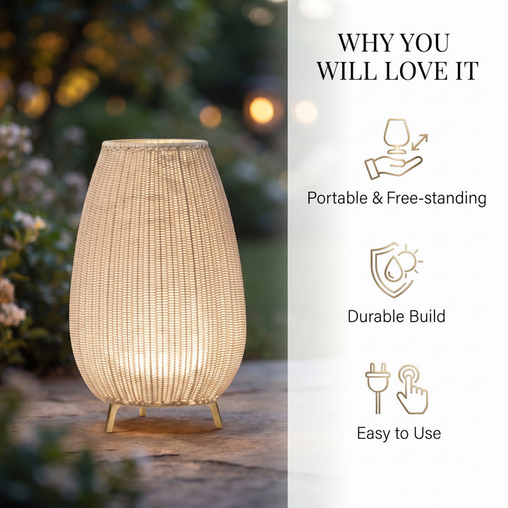 Fabel Outdoor Wicker Floor Lamp