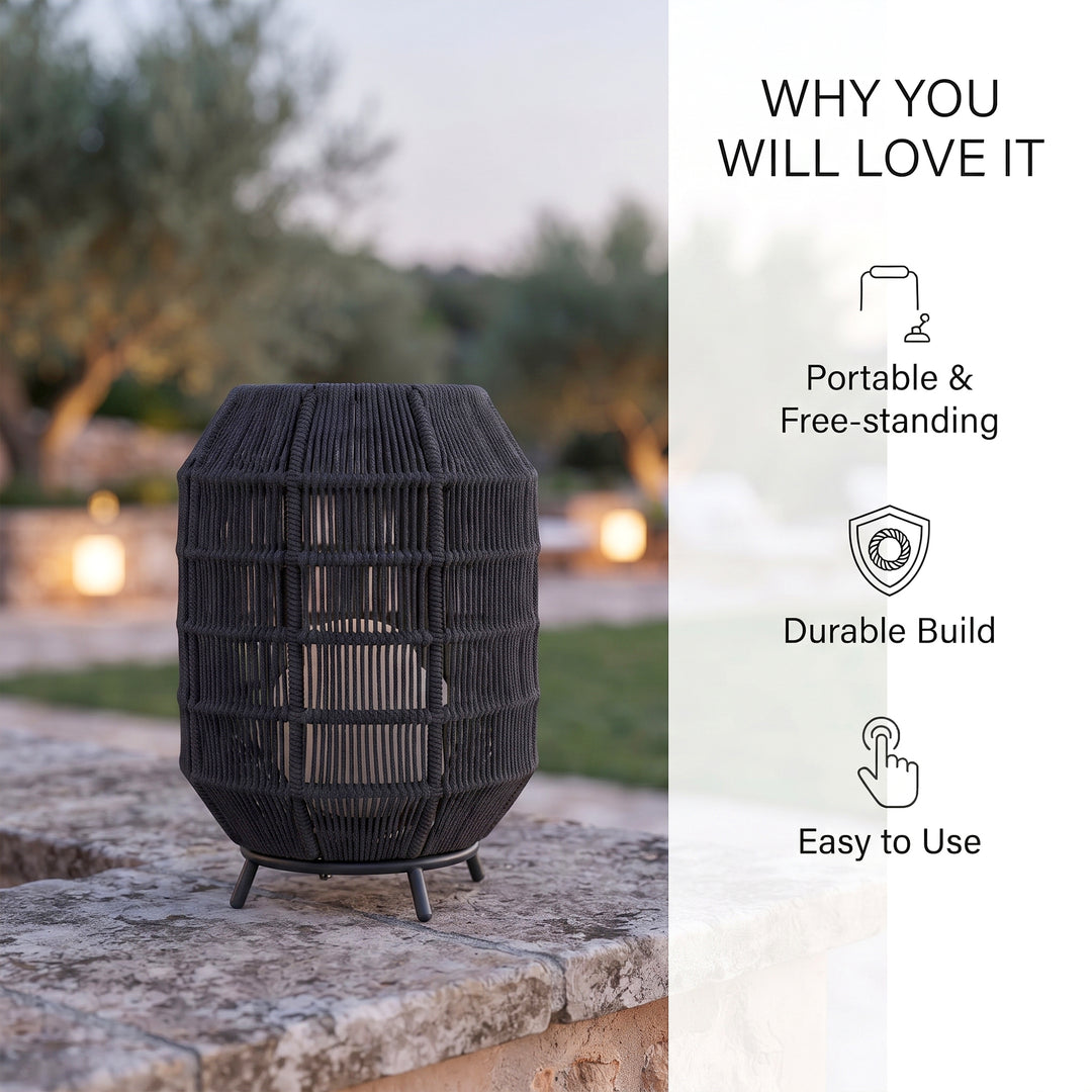Emeric Outdoor Rope Floor Lamp