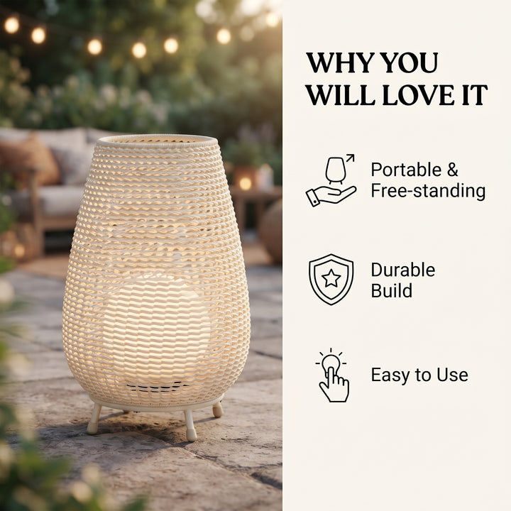 Okawa Outdoor Wicker Floor Lamp