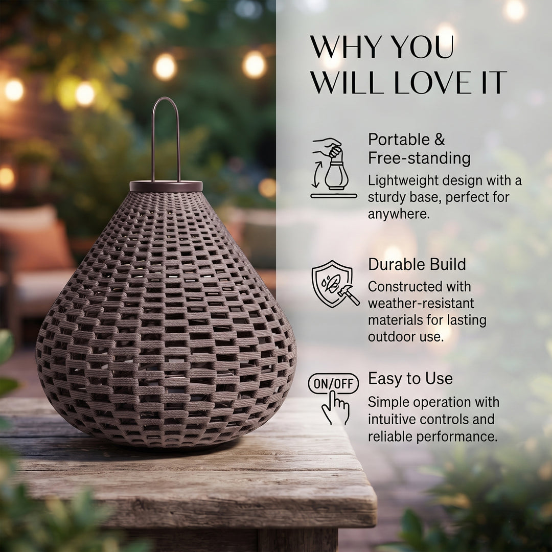 Kaori Outdoor Rope Floor Lamp (Set of 3)