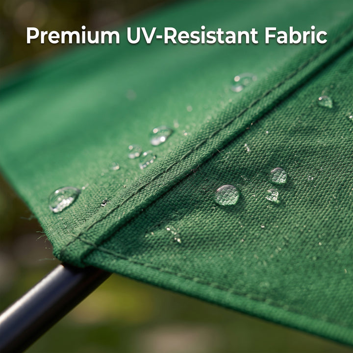 Destin Luxury Side Pole Garden Umbrella With Stand (Round, Green)